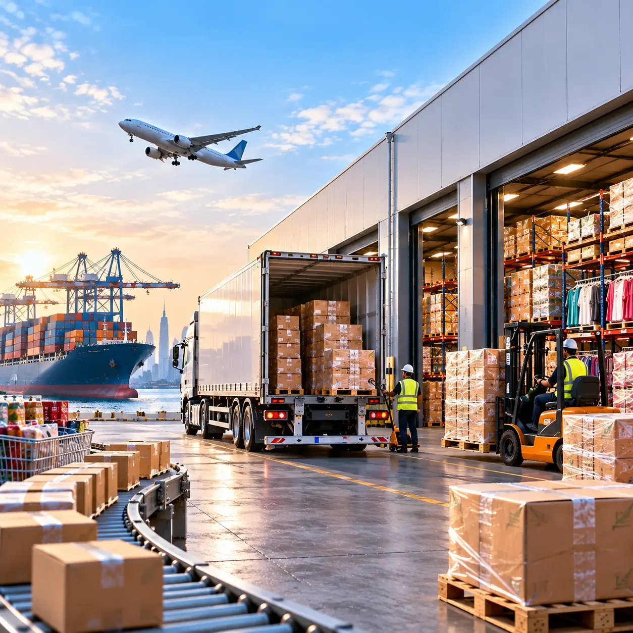 Retail logistics warehouse and transportation
